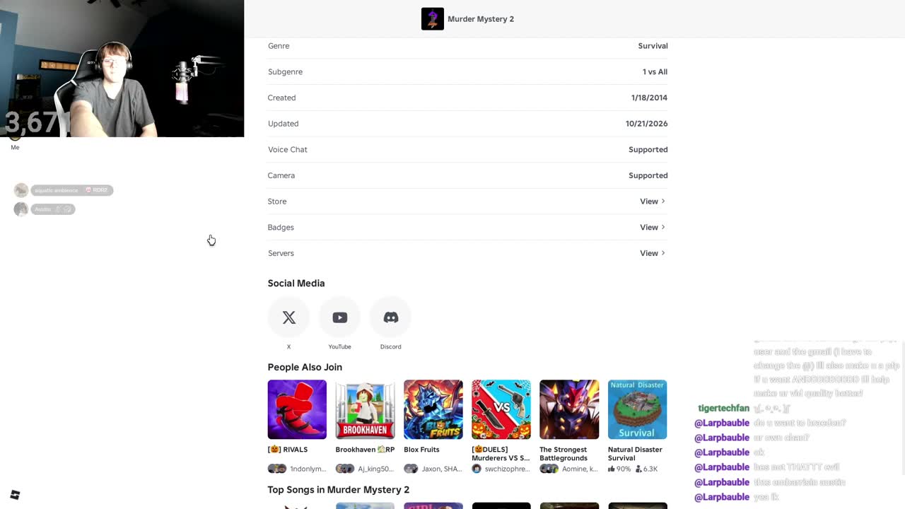 ROBLOX MM2 WITH VIEWERS JOIN… - Tigertechh VOD on KICK